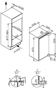 Amica EKS 16181 Einbaukühlschrank